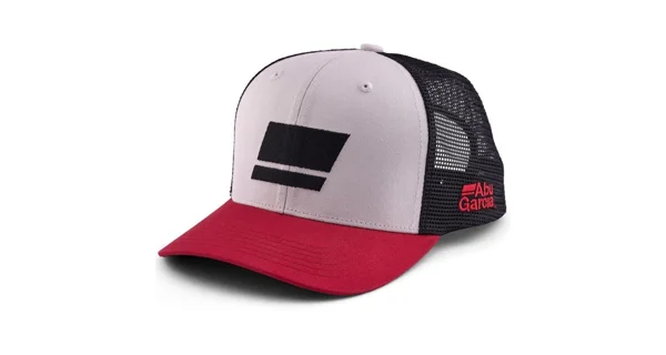 ABU GARCIA - Kšiltovka Flag Trucker Grey Red Black