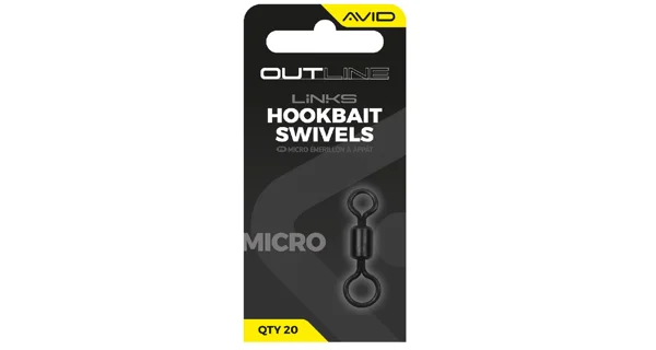 AVID - Obratlík Outline Mirco Hookbait Swivel vel. 17 20 ks
