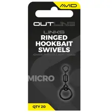 AVID - Obratlík s kroužkem Outline Mirco Ringed Hookbait Swivel vel.19 20 ks