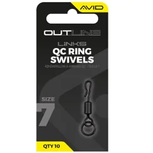 AVID - Obratlík s kroužkem Outline QC Ring Swivel vel. 7 10 ks