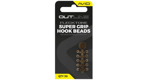 AVID - Zarážky Stoper Outline FleckTone Super Grip Hook Beads 30 ks