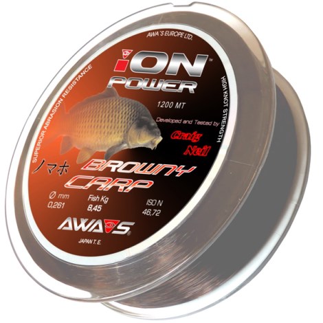 AWA-SHIMA - Vlasec iON Power Browny Carp 0,370 mm 24,3 kg 1200 m