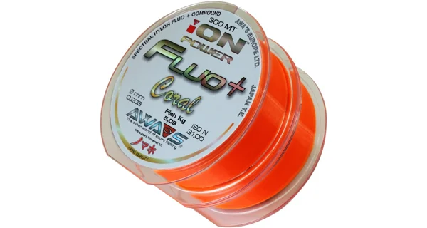 AWA-SHIMA - Vlasec Ion Power Fluo+ Coral 0,370 mm 19,9 kg 2x300 m