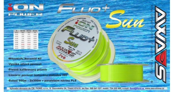 AWA-SHIMA - Vlasec Ion Power Fluo+ Sun 0,309 mm 600 m