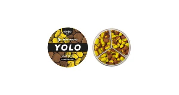 BAITNOW - Nástraha Wafters Method Feeder Yolo Yellow & Bronze Coarse Corn 6-8-10 mm 24 g