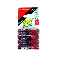 BATERIE CENTRUM - Baterie AAA BC R03/4P mikro ZnCl 4 ks
