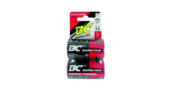 BATERIE CENTRUM - Baterie BC R20/2P velká ZnCl 2 ks