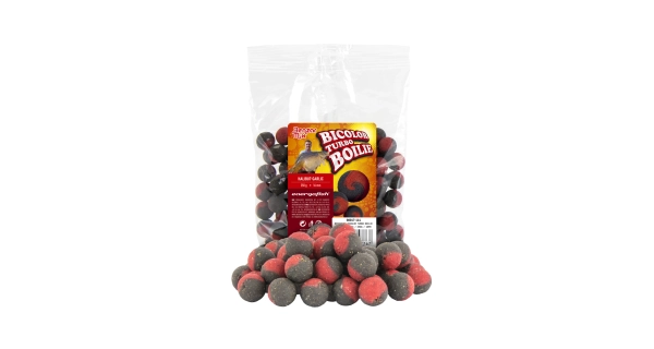 BENZAR MIX - Boilies Turbo Bicolor 250 g Halibut Česnek 20 mm