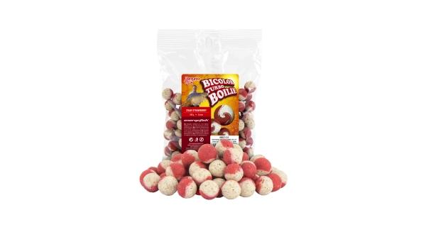 BENZAR MIX - Boilies Turbo Bicolor 250 g Krab Jahoda 16 mm