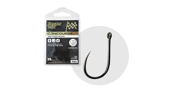 BENZAR MIX - Háček Concourse Method Carp Fine Barbless vel. 10 8 ks