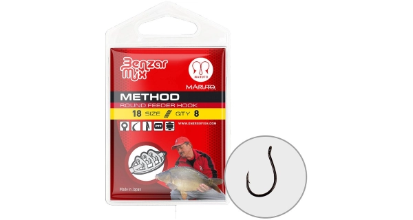 BENZAR MIX - Háček Round Feeder vel. 8 8 ks