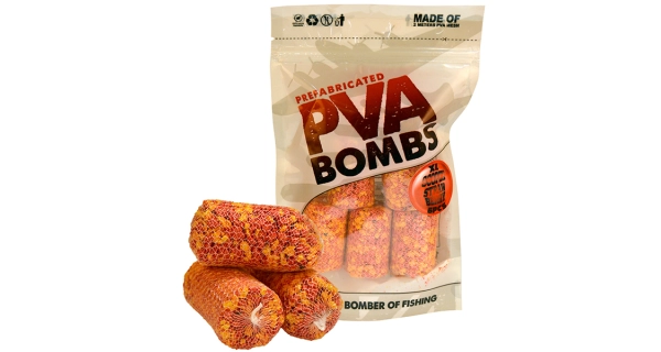 BENZAR MIX - Hotové PVA Bomb XL Scopex jahoda 6 ks