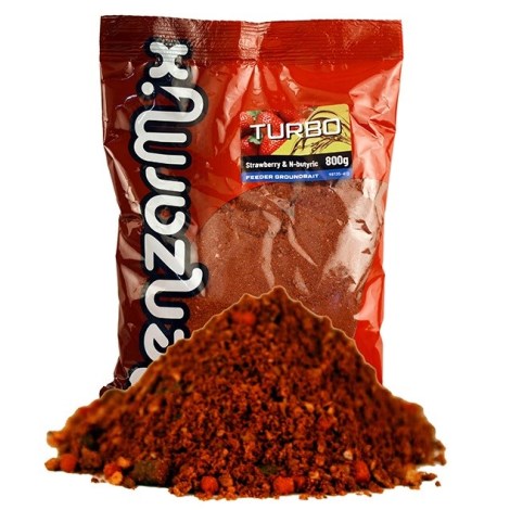 BENZAR MIX - Krmítková směs Turbo Feeder 800 g Jahoda kyselina máselná