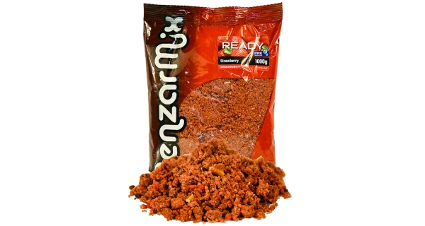 BENZAR MIX - Krmná směs Ready Carp Groundbait Jahoda 1 kg