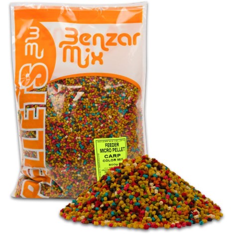 BENZAR MIX - Mikro pelety Feeder 800 g 3,5 mm Carp Color Mix