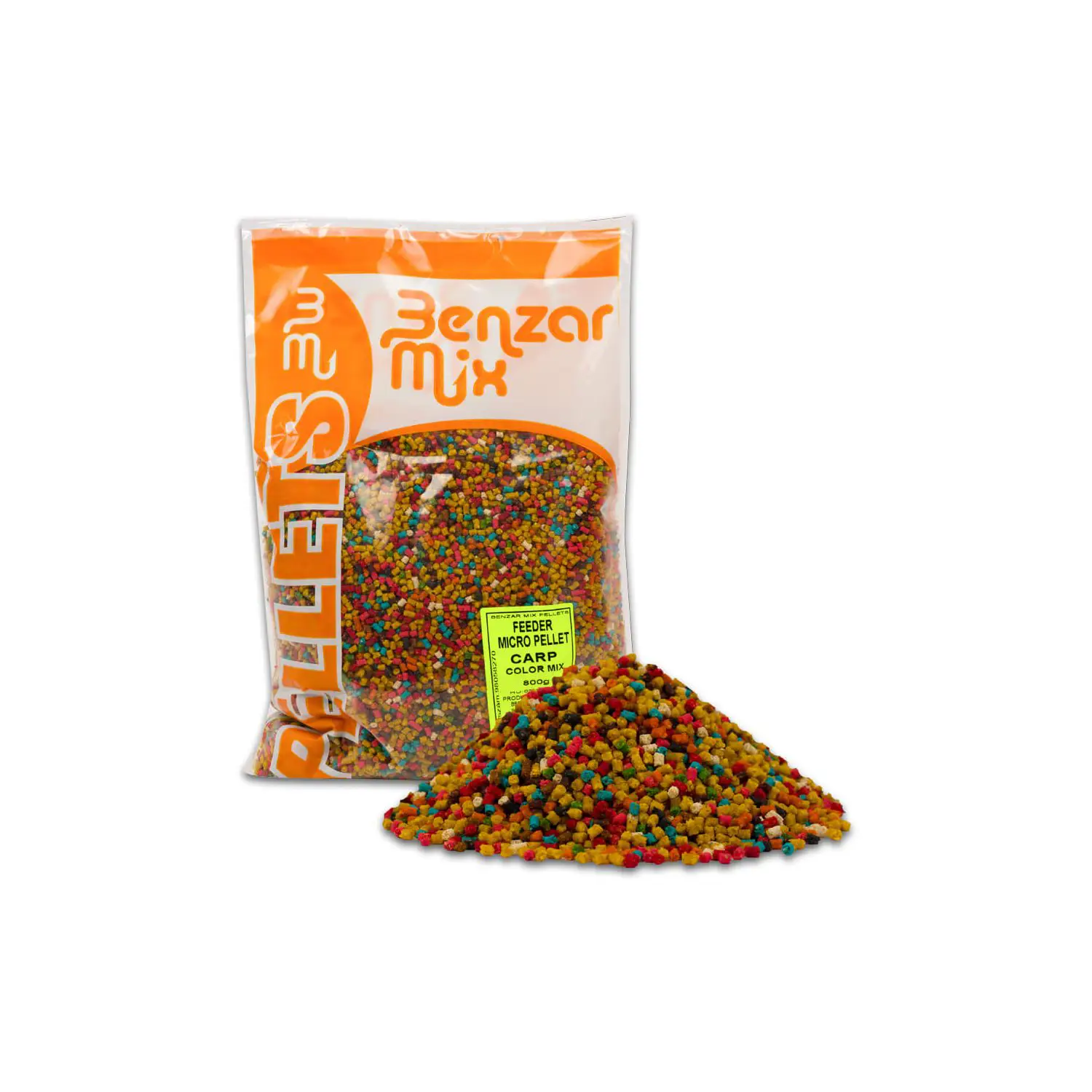 BENZAR MIX - Mikro pelety Feeder 800 g 3,5 mm Carp Color Mix