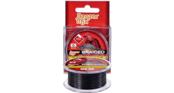 BENZAR MIX - Návazcová šňůrka Braided Method Hooklink Černá 0,08 mm 10 m