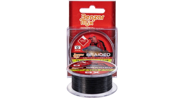BENZAR MIX - Návazcová šňůrka Braided Method Hooklink Černá 0,1 mm 10 m