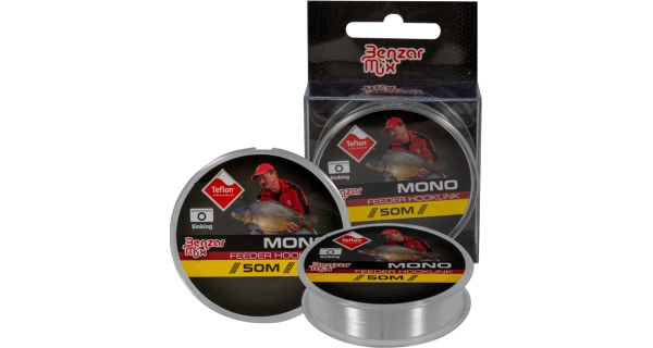 BENZAR MIX - Návazcový vlasec Mono Feeder Hooklink Transparentní 0,14 m 3,2 kg 50 m