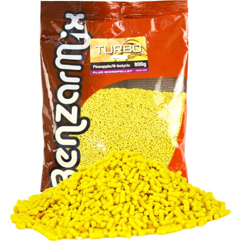 BENZAR MIX - Pelety Fluo Turbo Pellet Ananas Kyselina máslová 1,5 mm 800 g