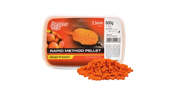 BENZAR MIX - Pelety Rapid Method Pellet Mango kyselina máselná 3,5 mm 600 g