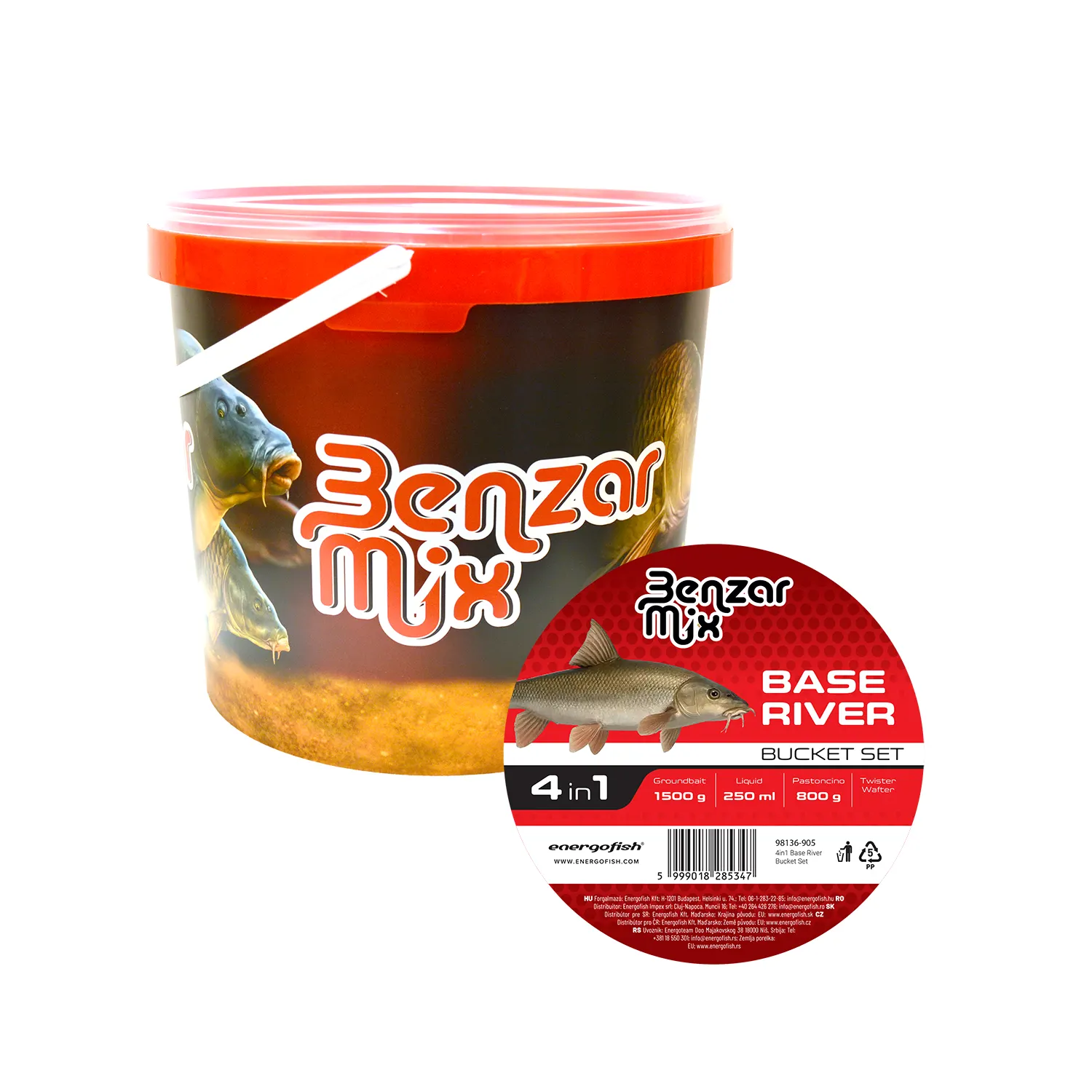 BENZAR MIX - Sada krmení Base River Bucket Set 4in1