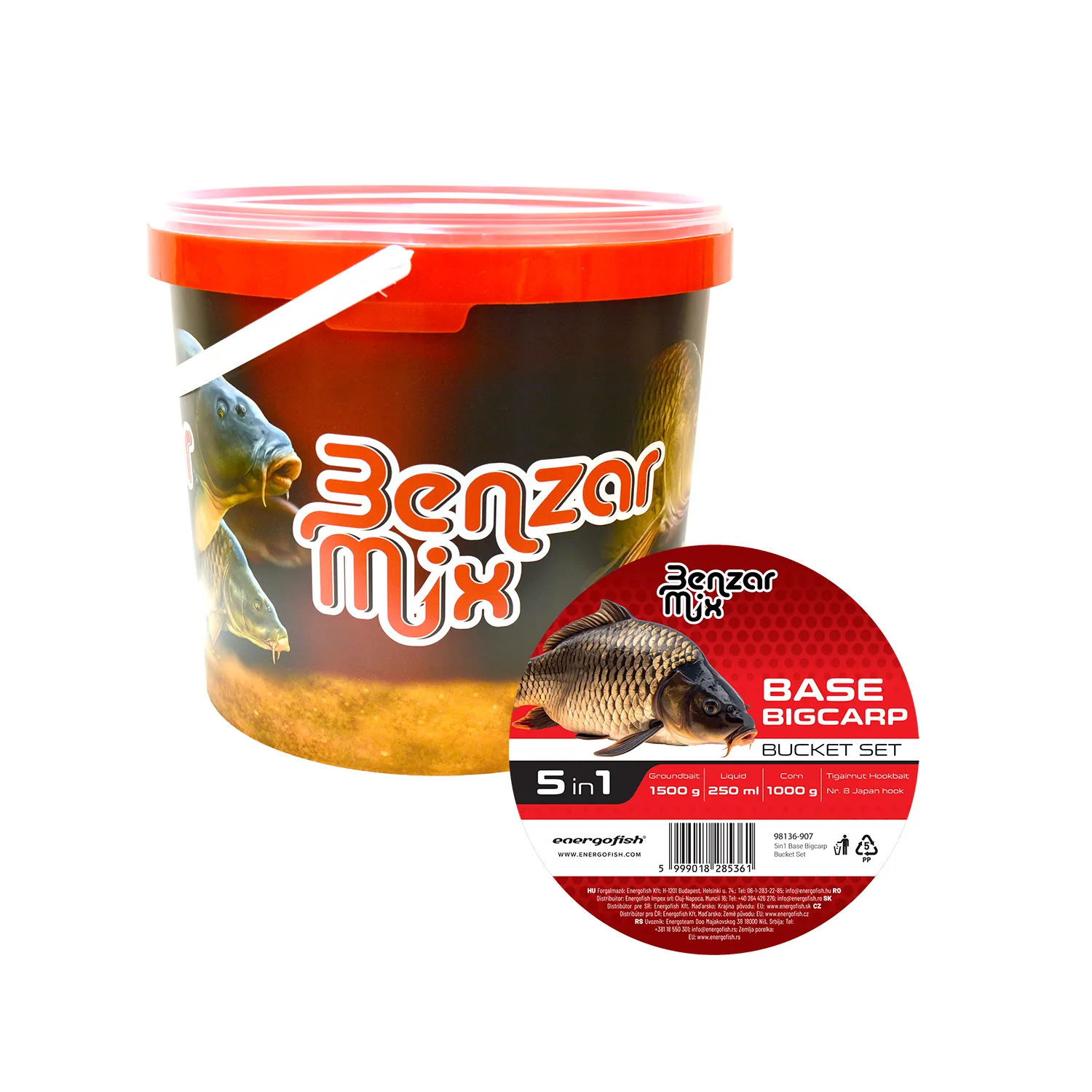 BENZAR MIX - Sada krmení BigCarp Bucket Set 5in1