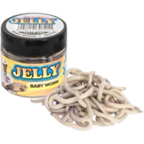 BENZAR MIX - Umělí červi Jelly Baits Baby Worm Bílá 20 ks