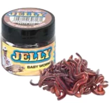 BENZAR MIX - Umělí červi Jelly Baits Baby Worm Hnědá 20 ks