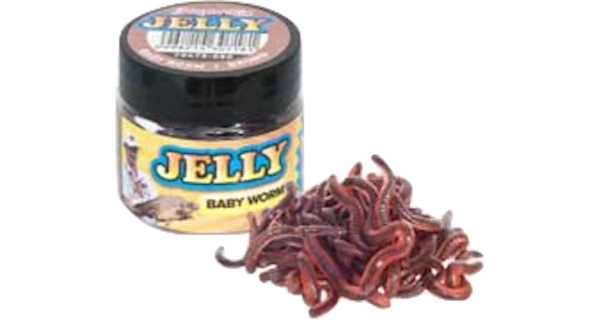 BENZAR MIX - Umělí červi Jelly Baits Baby Worm Hnědá 20 ks