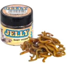 BENZAR MIX - Umělí červi Jelly Baits Baby Worm Žlutá 20 ks