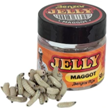 BENZAR MIX - Umělí červi Jelly Baits Maggot Bílá 50 ks