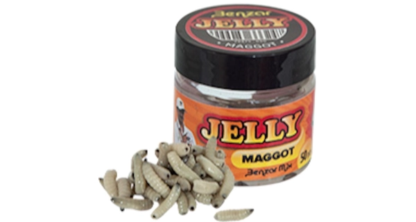 BENZAR MIX - Umělí červi Jelly Baits Maggot Bílá 50 ks