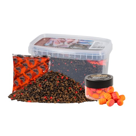 BENZAR MIX - Zimní sada Pellet box + aroma + boilies Concourse Twister Oliheň 400 g 150 ml 30 ml