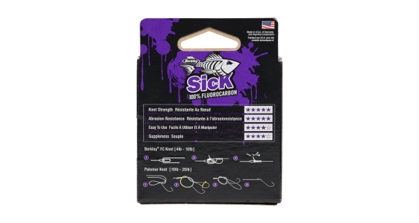 BERKLEY - Fluorocarbon SicK Leader Čirý 0,40 mm 12,6 kg 50 m