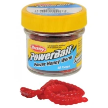 BERKLEY - Gumová nástraha PowerBait Honey Worms 2,5 cm 55 ks Červená