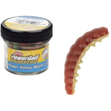 BERKLEY - Gumová nástraha vosí larva Powerbait Honey Worm 2,5 cm Červená Žlutá 55 ks