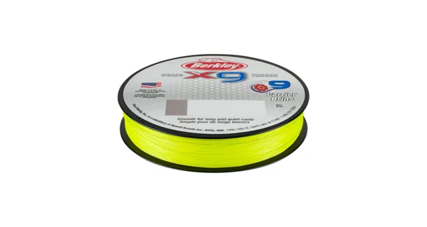 BERKLEY - Pletená šňůra X9 Braid Fluo Green 0,12 mm 12,1 kg 150 m