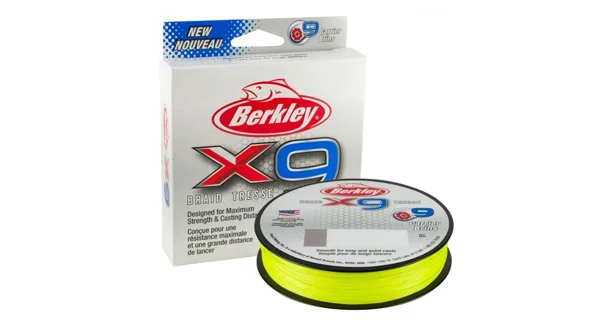 BERKLEY - Pletená šňůra X9 Braid Fluo Green 0,12 mm 12,1 kg 150 m