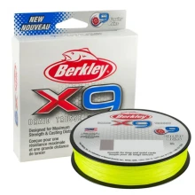 BERKLEY - Pletená šňůra X9 Braid Fluo Green 0,14 mm 14,2 kg 150 m