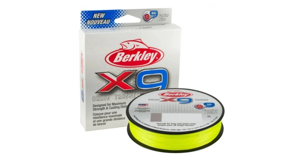 BERKLEY - Pletená šňůra X9 Braid Fluo Green 0,14 mm 14,2 kg 150 m