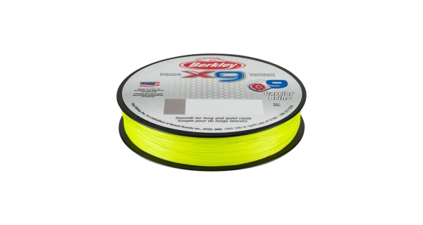 BERKLEY - Pletená šňůra X9 Braid Fluo Green 0,20 mm 20,6 kg 150 m