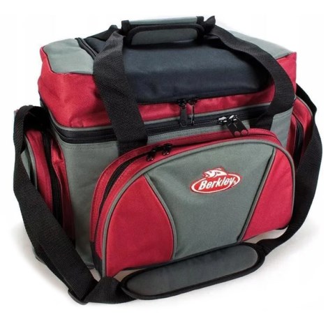 BERKLEY - Přívlačová taška System Bag Grey-Red XL