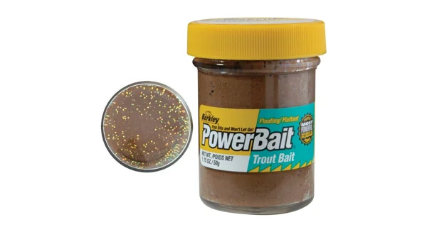 BERKLEY - Pstruhové těsto PowerBait Trout Bait Natural Glitter 50 g Fish Pellet