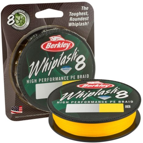 BERKLEY - Šňůra Whiplash 8 Yellow 150 m 0,25 mm 39,7 kg