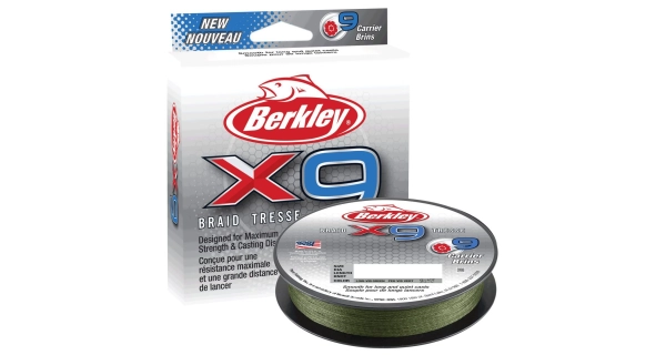 BERKLEY - Šňůra X9 Low Vis Green 150 m 0,06 mm 6,4 kg