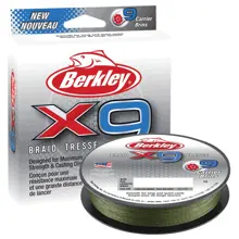 BERKLEY - Šňůra X9 Low Vis Green 150 m 0,12 mm 12,1 kg