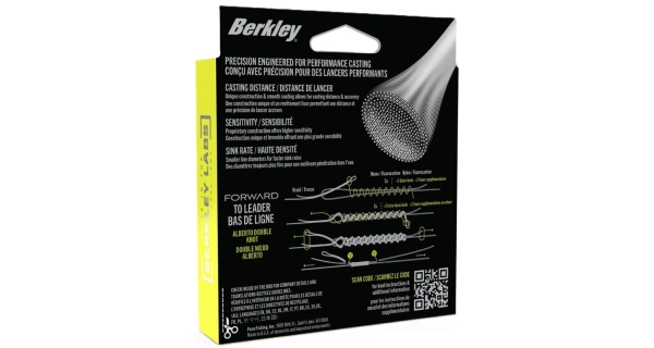BERKLEY - Splétaná šňůra Forward Flame Green 0,10 mm 2,9 kg 150 m