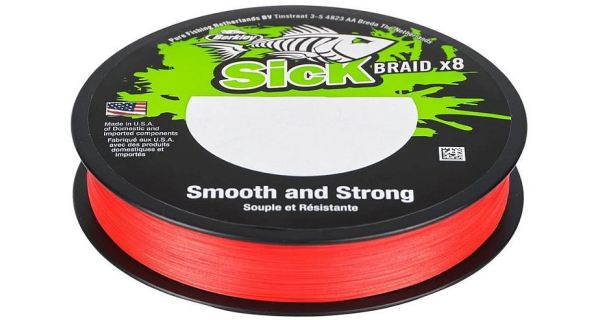 BERKLEY - Splétaná šňůra SicK Braid Červená 0,10 mm 7,5 kg 150 m