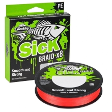 BERKLEY - Splétaná šňůra SicK Braid Červená 0,14 mm 16,5 kg 150 m